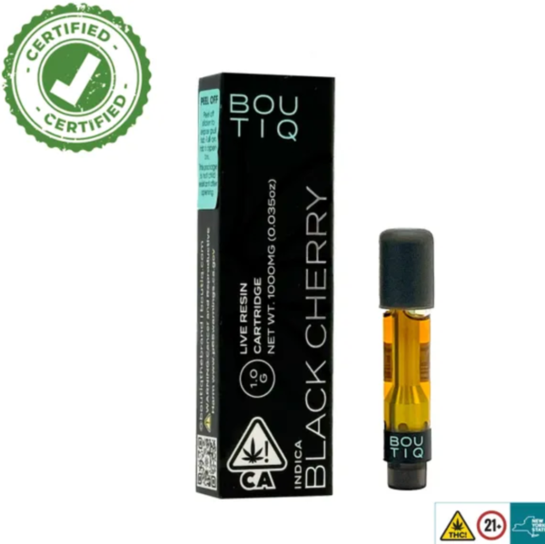 Black Cherry Boutiq Carts – 1G Live Resin Cartridge – Indica Black Cherry Boutiq